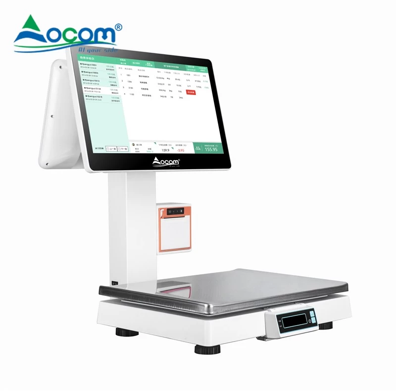 15,6 Zoll Windows-System All-in-One-POS-Waage mit Thermodrucker - Görsel 2