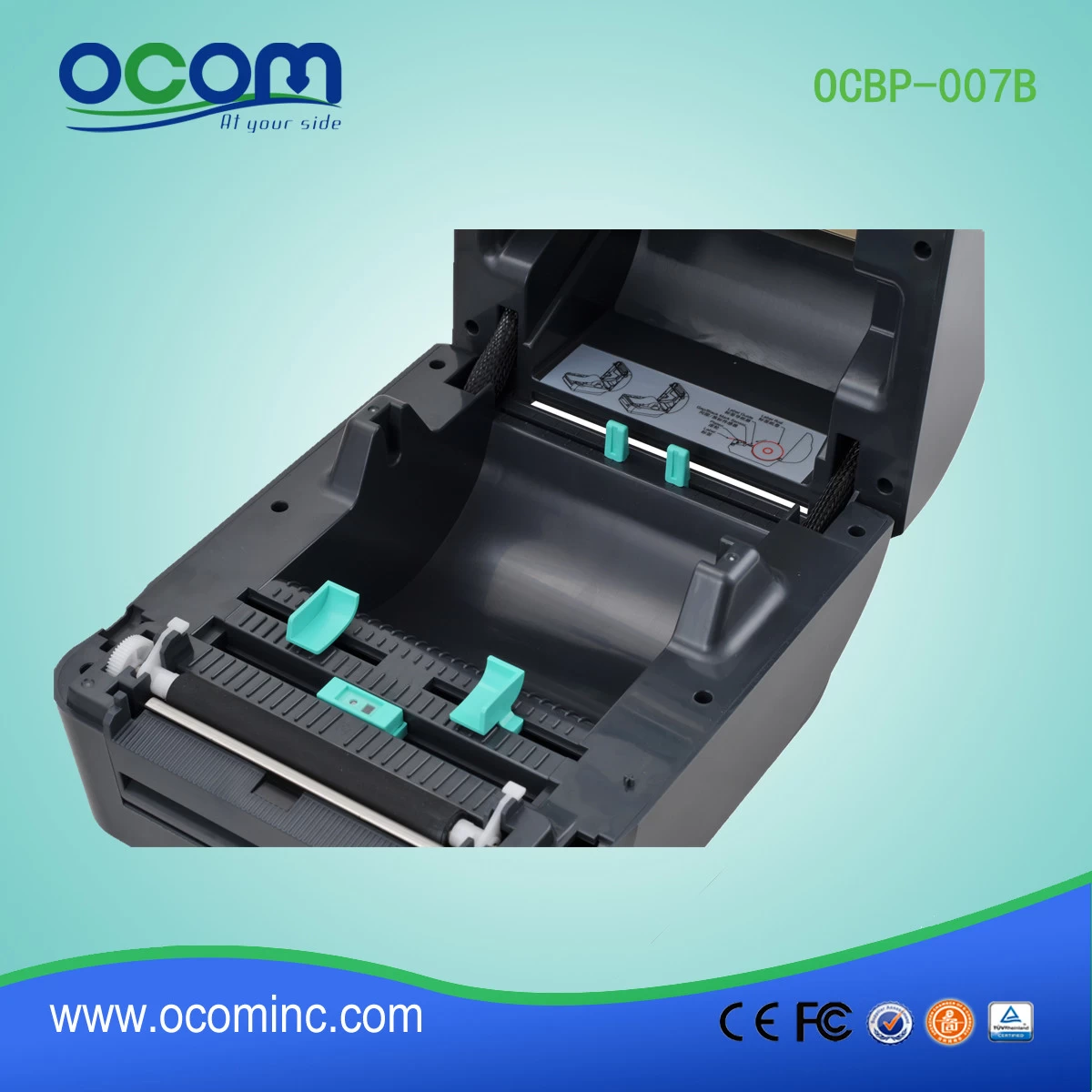 203dpi Schwarz Barcode Thermo POS Etikettendrucker - Görsel 2