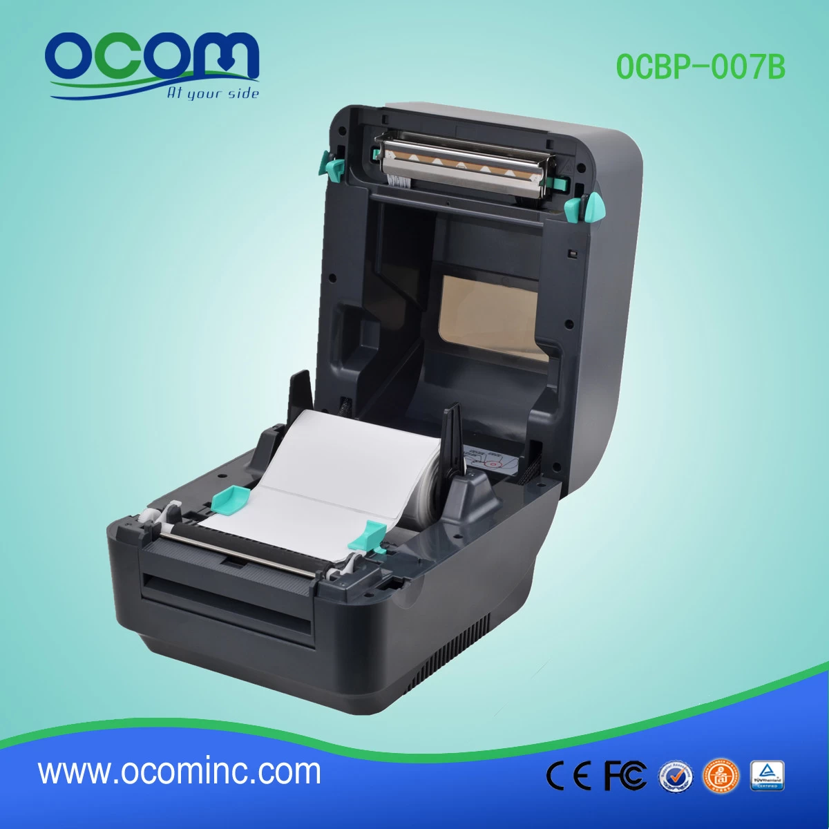 203dpi Schwarz Barcode Thermo POS Etikettendrucker - Görsel 3