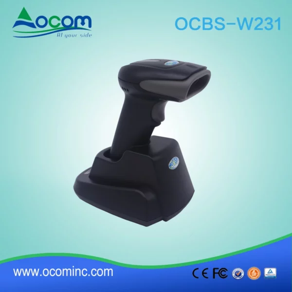 433Mhz oder Bluetooth Wireless QR Code 2D Barcodescanner mit Cradle