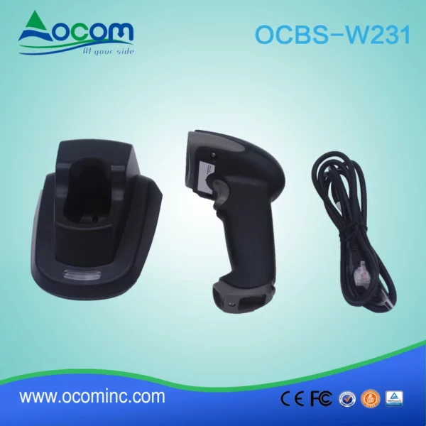 433Mhz oder Bluetooth Wireless QR Code 2D Barcodescanner mit Cradle - Görsel 4