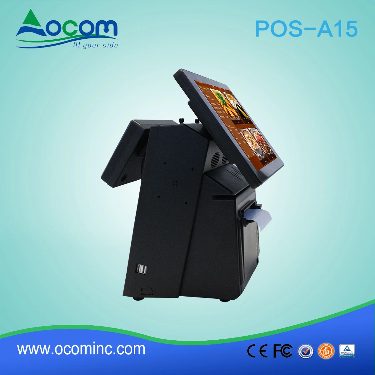 15,6 / 11,6 Zoll Windows / Android All-in-One-Touchscreen-POS-Maschine mit Drucker - Görsel 4