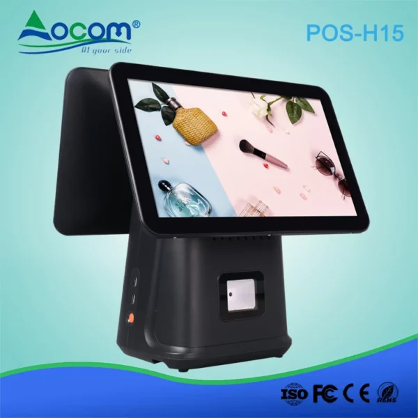 15,6 oder 15,1 Zoll Andorid/Windows All-in-One-Touchscreen-Kassensystem mit Drucker und Scanner - Görsel 4