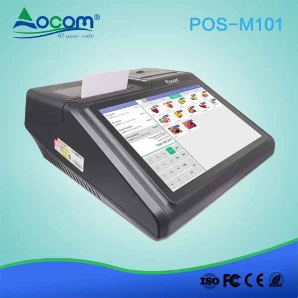 10,1 Zoll Windows 10 Pro System Touchscreen POS Terminal mit 80mm Drucker, LCD-Display MSR RFID 2D Scanner Batterie Optionen - Görsel 3