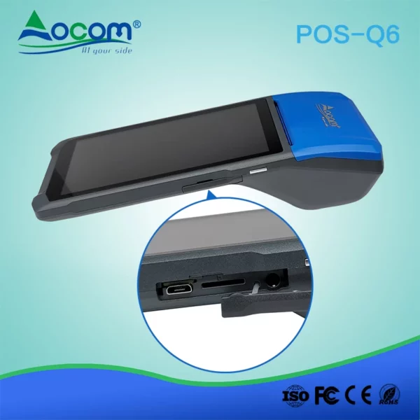 5,99 "HD IPS Bildschirm Android Portable Ultra-dünnes POS-Terminal mit 58mm Thermodrucker, Scanner, NFC, Kamera und Lautsprecher - Görsel 5