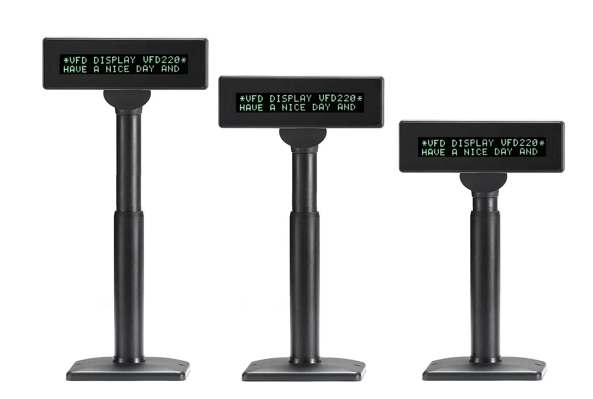 20X2 Zeichen Doppelzeiliges VFD-Kundendisplay mit 7mm hohen Zeichen