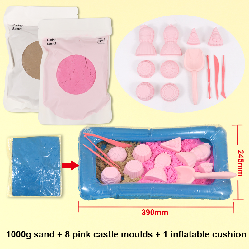 Foska Kinder bunte DIY Spielzeug pädagogische magische Sand mit Werkzeugen - Görsel 3