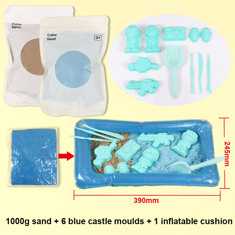 Foska Kinder bunte DIY Spielzeug pädagogische magische Sand mit Werkzeugen - Görsel 4