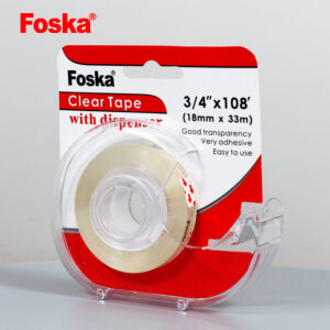 Transparentes Klebeband mit Klebebandspender