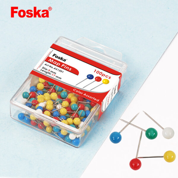 Farblich sortierte Kartenpins