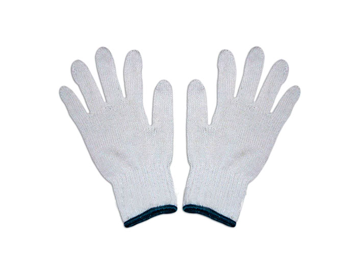 Weiße Strickhandschuhe aus Baumwolle GE-CG-02