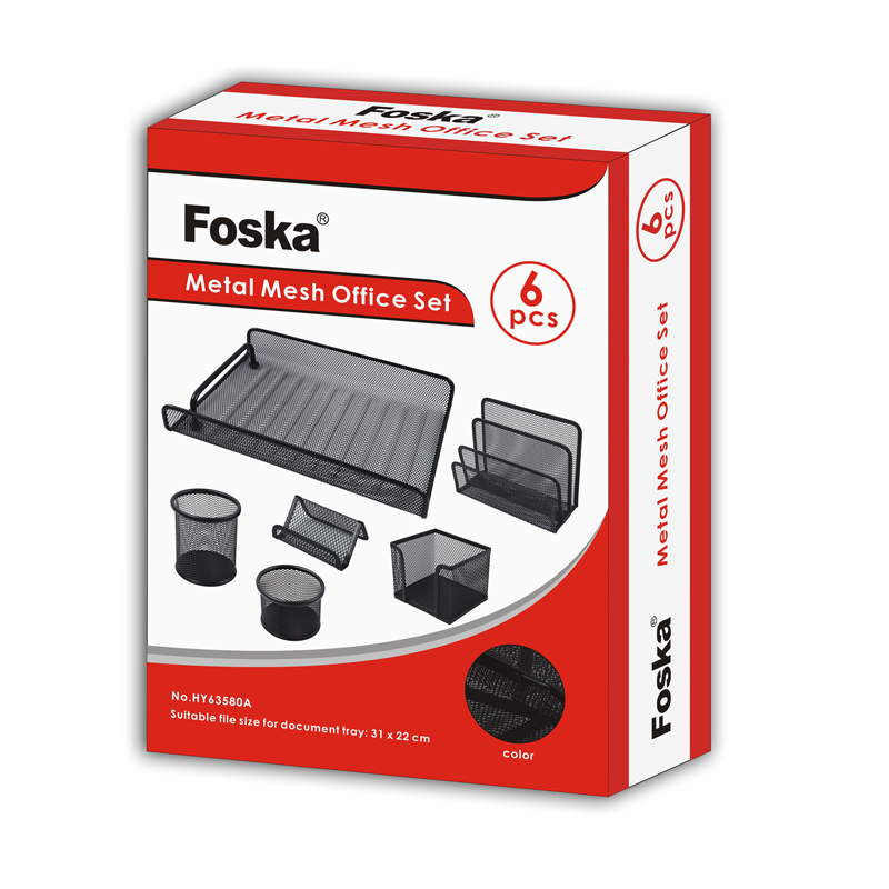 6 Stück Metallgitter Büroset - Görsel 5