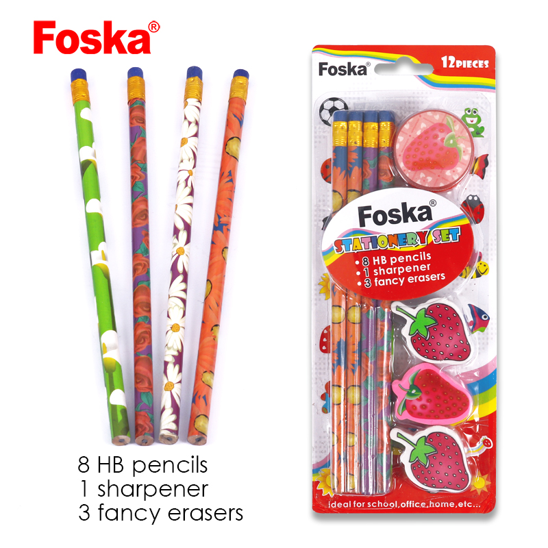 Bleistift- und Radiergummi-Set - Görsel 2