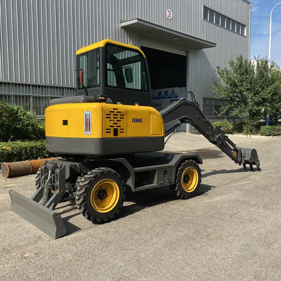 Erdbewegungsmaschinen TOHO Radbagger 4 Tonnen 6 Tonnen 8 Tonnen 9 Tonnen 12 Tonnen 15 Tonnen Raupenradbagger - Görsel 2