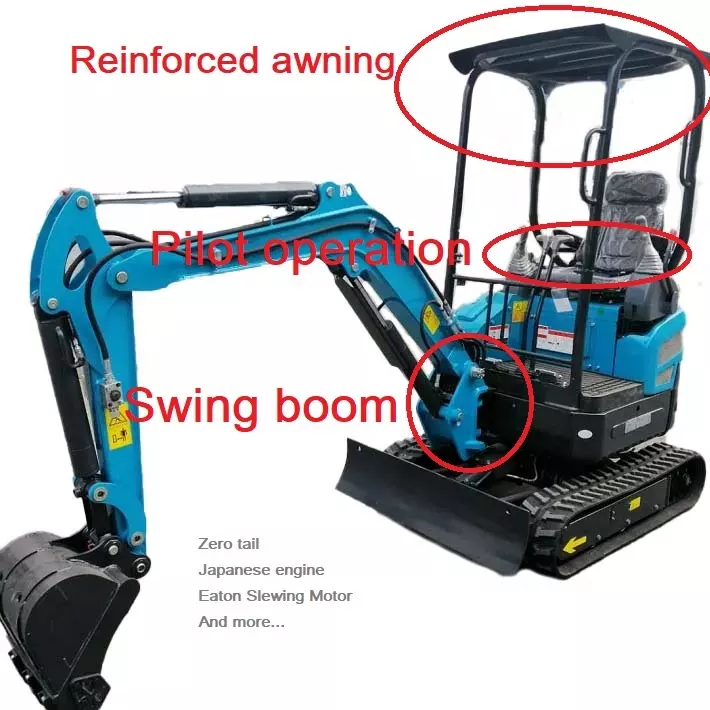 CE EPA China kleine Hydraulikbagger Minibagger 1ton 1.8ton 2 ton 3ton 6ton - Görsel 3