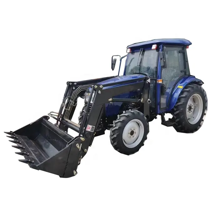 China Diesel Farm Traktor 4WD Traktor 70hp 80PS 90PS Traktor mit Frontlader