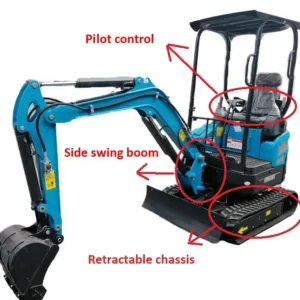 Landwirtschaftlicher Bauernhof Raupenbagger Minibagger 1t 1.5t 1.7t 1.8t Bagger