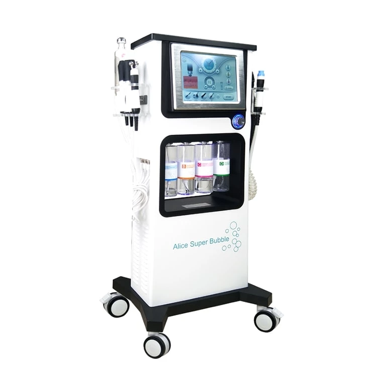 7 in 1 professionelle Gesichts-Hydra-Dermabrasion Wasserpeeling-Gerät CO2-Kohlenstoffoxygenierung Alice Super Bubble Machine - Görsel 3