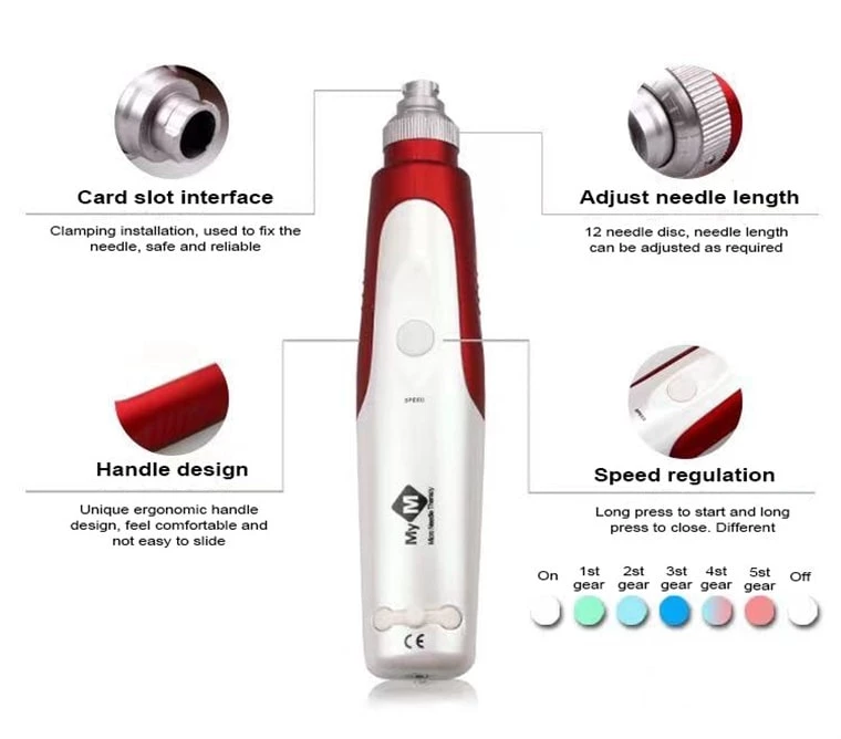 Mihoji Faltenentfernung Hautverjüngung Hochwertige Mikronadelnadel Derma Microneedling Pen für Schönheitssalon - Görsel 3