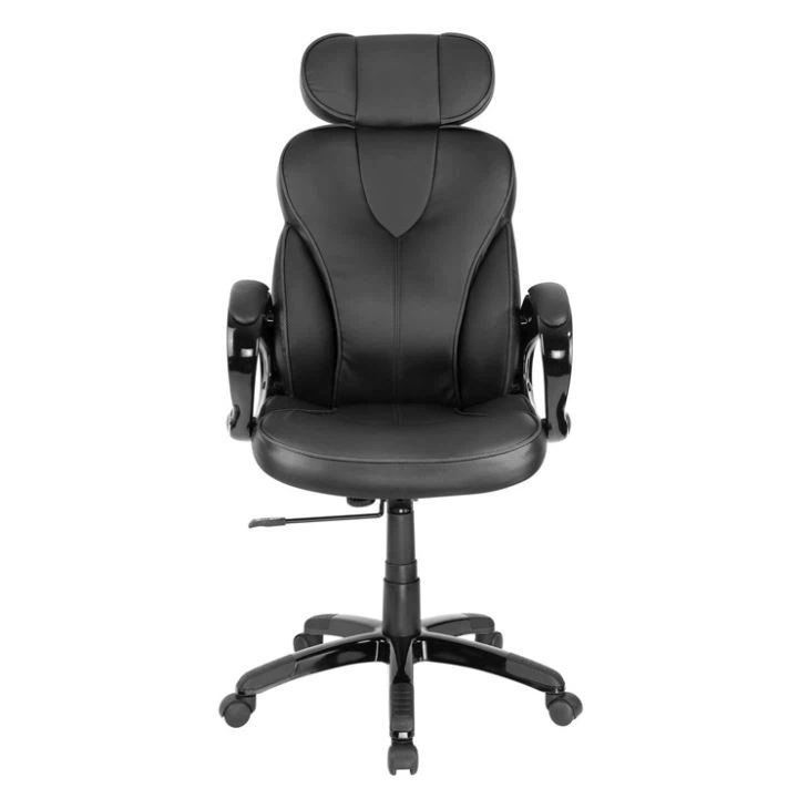 GUYOU PU Drehbarer Schwarzer Bürostuhl - Görsel 3