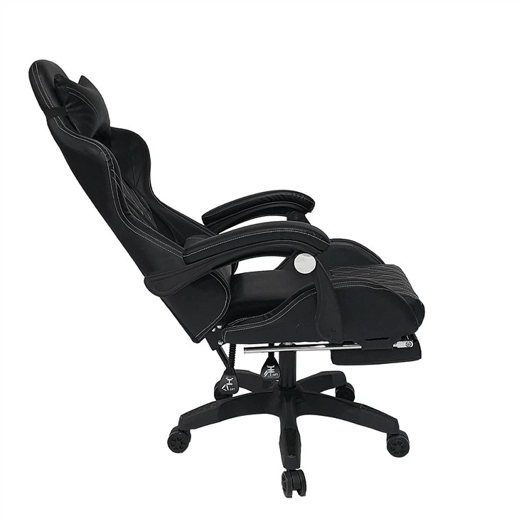 Ergonomischer Videospielstuhl Executive Liegestuhl Mit Lendenwirbelstütze Und Einziehbarer Fußstütze - Görsel 2