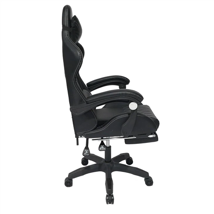 Ergonomischer Videospielstuhl Executive Liegestuhl Mit Lendenwirbelstütze Und Einziehbarer Fußstütze - Görsel 3