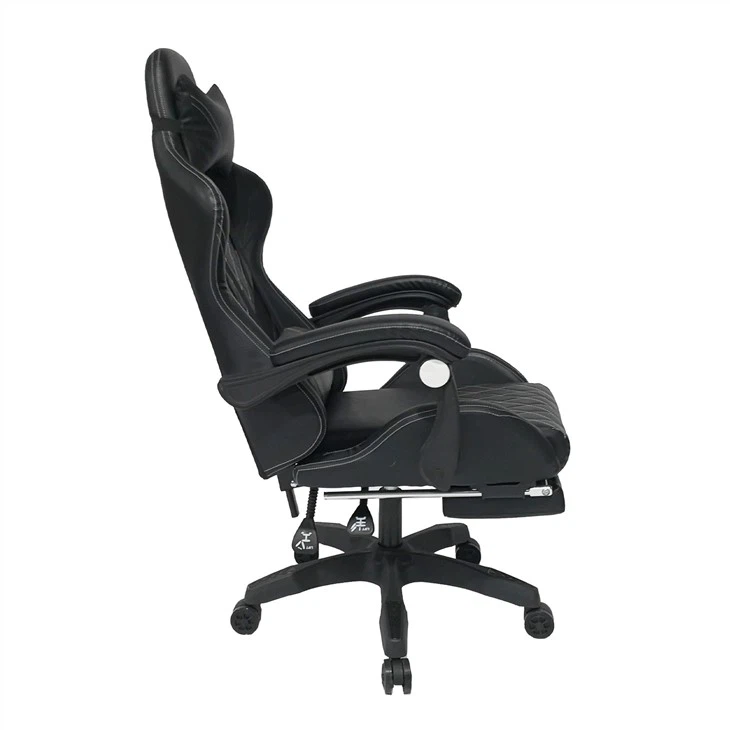 Ergonomischer Videospielstuhl Executive Liegestuhl Mit Lendenwirbelstütze Und Einziehbarer Fußstütze - Görsel 4