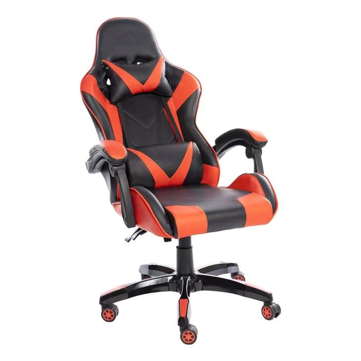 Hohe Rückenlehne Ergonomische Rennstil PU Leder Gamer Stuhl Liege Gaming Schreibtisch Stuhl - Görsel 2