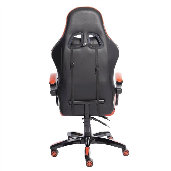 Hohe Rückenlehne Ergonomische Rennstil PU Leder Gamer Stuhl Liege Gaming Schreibtisch Stuhl - Görsel 4