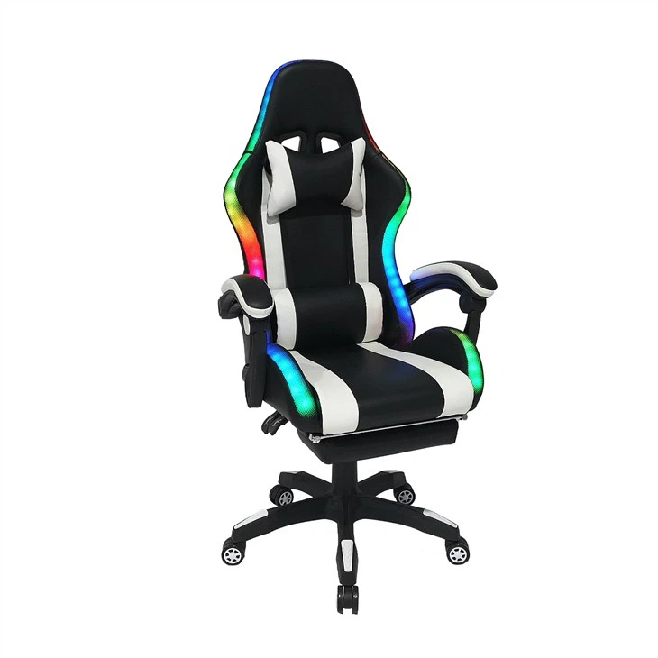 Hoher Rücken Basic Racing Style Gamer Stuhl Liege RGB Gaming Stuhl Mit Fußstütze - Görsel 2