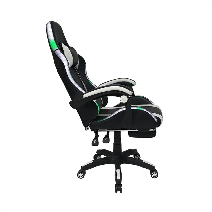 Hoher Rücken Basic Racing Style Gamer Stuhl Liege RGB Gaming Stuhl Mit Fußstütze - Görsel 3