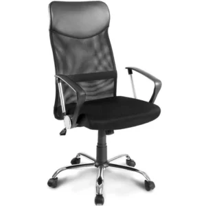Ergonomische Lendenstütze Mesh Executive Computer Schreibtisch Büroarbeitsstuhl Schwarz