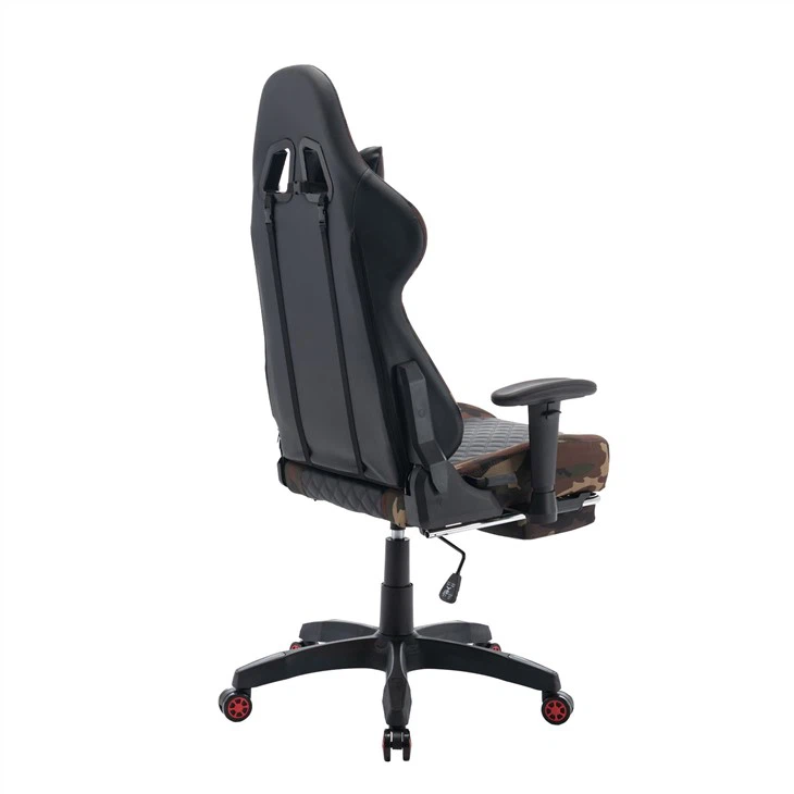 Büroarbeitsstuhl Hohe Rückenlehne Rennstil PC Computer Stuhl Ergonomischer E-Sports Gamer Stuhl Mit Fußstütze - Görsel 3