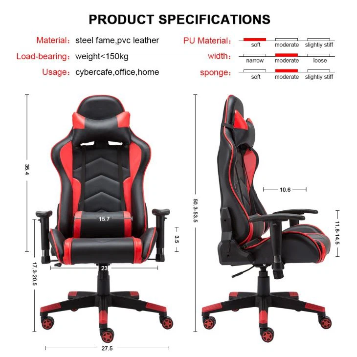 GUYOU Hohe Rückenlehne Einstellbare PC Gaming Racing Stuhl Racing Racing - Görsel 2