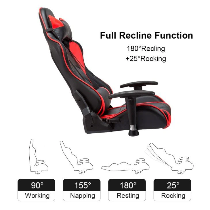 GUYOU Hohe Rückenlehne Einstellbare PC Gaming Racing Stuhl Racing Racing - Görsel 4