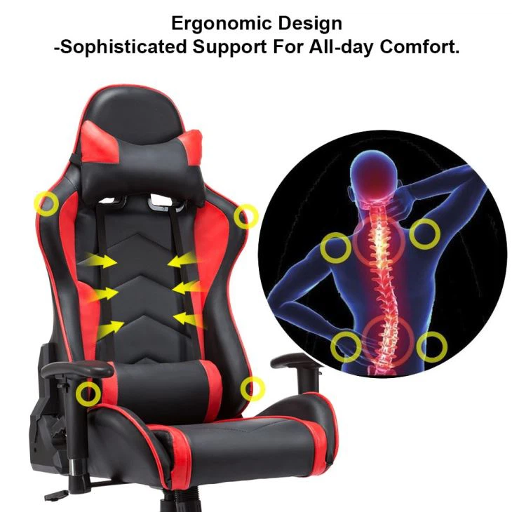 GUYOU Hohe Rückenlehne Einstellbare PC Gaming Racing Stuhl Racing Racing - Görsel 5