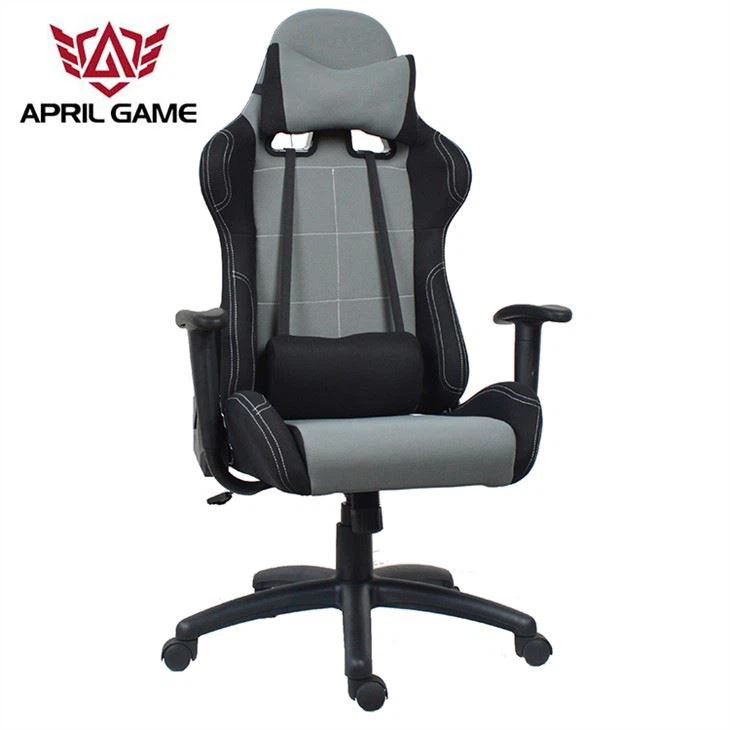 Leder Und Stoff Professionelle PC Gaming Stuhl Autositz Computer Bürostuhl Mit Nackenkissen Und Lendenkssen