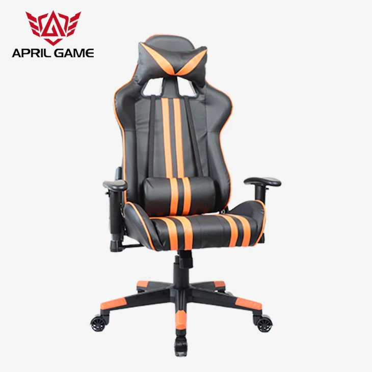 Beliebte PU Leder Rennwagen Stuhl Gaming Computer Ergonomische Bürostuhl Nackenkissen Und Hüftkissen - Görsel 4