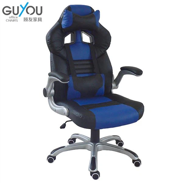Black And Blue Computer Gaming Chair