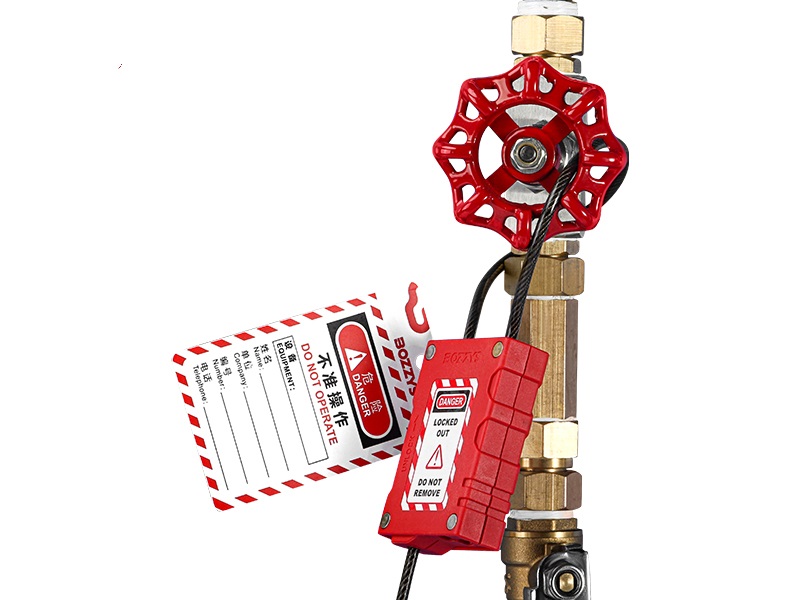Produktbild von Lockout-Tagout-Kabelschloss – Verstellbar, 1 M Edelstahlkabel, Für Wartung Und Sicherung