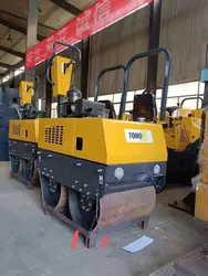 Hochwertige Hand Mini Road Roller Verdichter Hand Road Roller Walking Typ hydraulische Straßenwalze zum Verkauf - Görsel 2