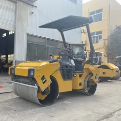 Kleine hydraulische Vibrationswalze Asphalt 4ton Doppeltrommel Road Roller zum Verkauf