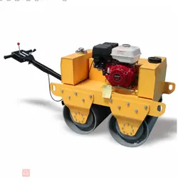 Gehen hinter Doppeltrommel Vibrationsdieselmotor Kleine Verdichtungswalze Verdichter Hand Compact Mini Road Roller