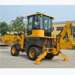 WZ15-10 Landwirtschaftlicher Radantrieb Traktor Compact Bucket Tree Mover 5Ton Anbau Mini Bagger Lader - Görsel 3