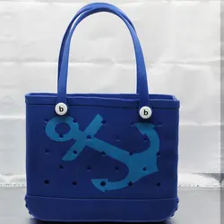 Großhandel große Tote Eva Handtaschen Bolso Silikon Totes Silikon Strand Sumpfbeutel - Görsel 5