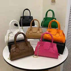 2023 Neues Produkt Kunstleder Hohe Qualität Einfarbig Minimalistische Marke Frauen Handtaschen Einkaufstaschen Damen Umhängetaschen