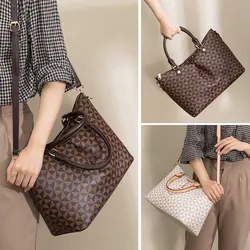 Luxus Damen Handtaschen Einkaufstasche Damen Schulter Mode Große Kapazität Tote Handtaschen Messenger Umhängetasche - Görsel 3