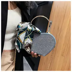 Schöne Designer Clutches Tasche Metallic Diamonds Handtasche 2023 Neue Art und Weise Pu-Leder weibliche Damen Tote Abendtaschen Mädchen für Party - Görsel 2