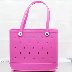 Großhandel große Tote Eva Handtaschen Bolso Silikon Totes Silikon Strand Sumpfbeutel - Görsel 3