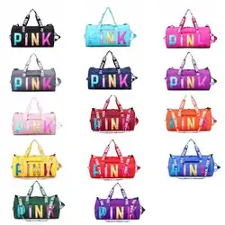 Carteras Tas 2023 Trends Große, luxuriöse, wasserdichte Designer-Gepäck- und Fitnessstudio-Rosa-Sportreise-Weekender-Tasche Duffle-Taschen - Görsel 3